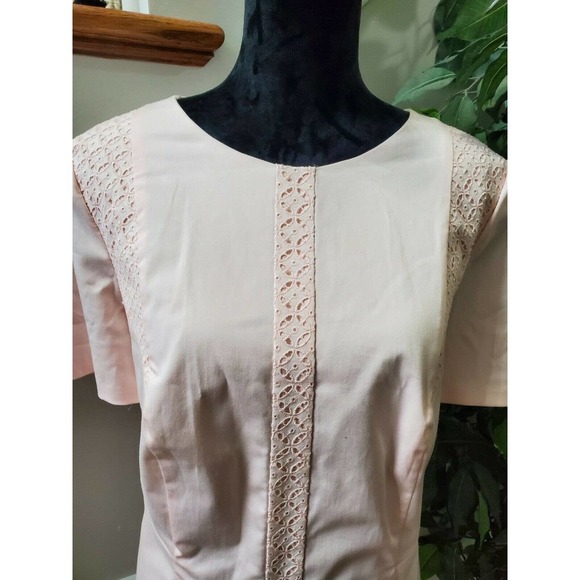 Bloomingdale's Basler Women's Pink Round Neck Short Sleeve Knee Length Dress - Picture 5 of 12